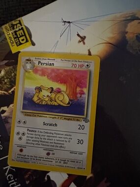 Pokemon Persian Vintage Card - Yellow Border